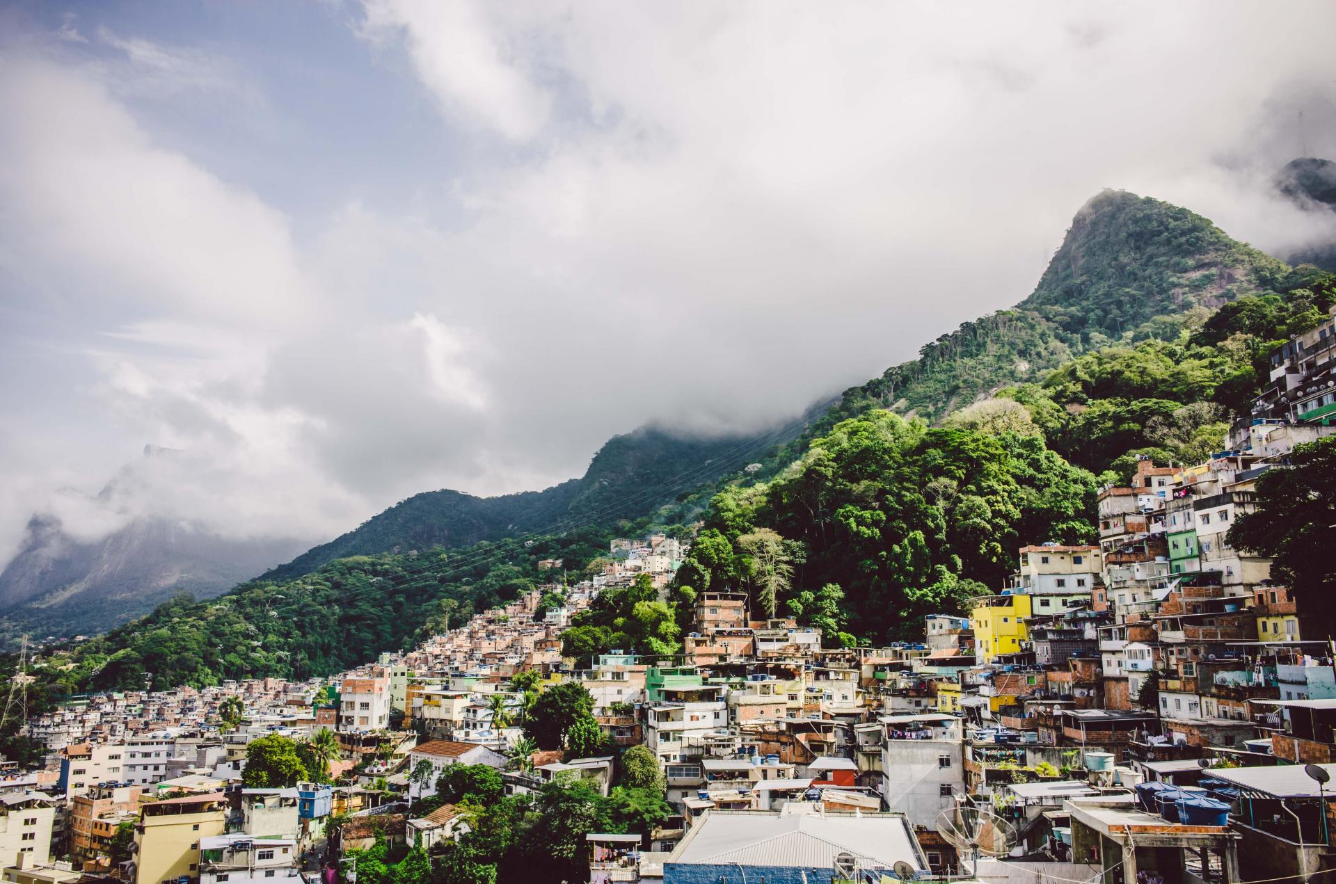 Ausblick auf Favela in Rio de Janeiro