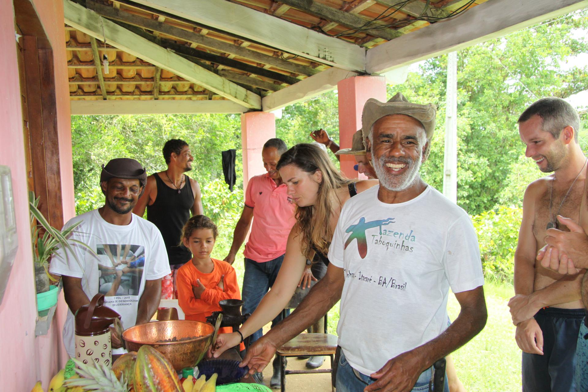 Lachende Brasilianer in Bahia