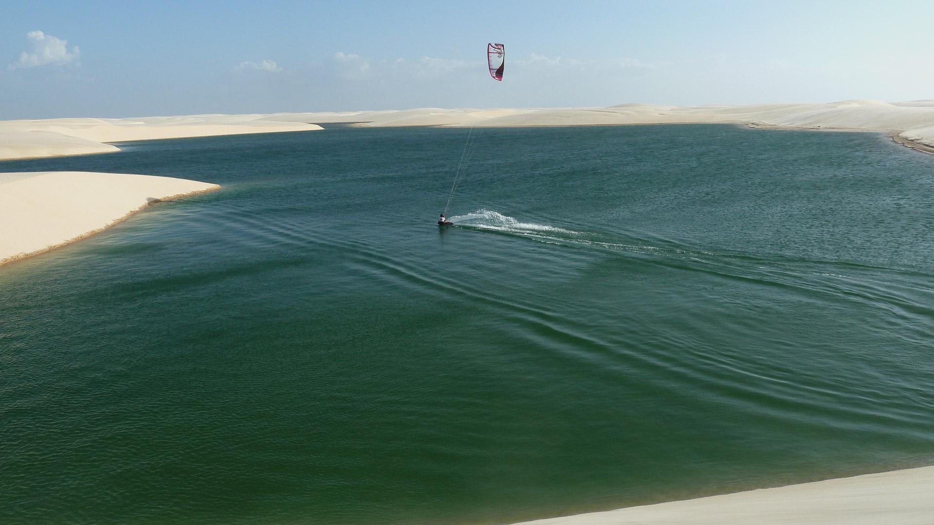 Kitesurfen in Lencois Maranhenses