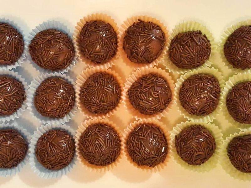 Frisch zubereitete Brigadeiros