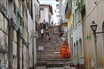 Brasilien will mehr Urlauber und Reisende ins Land holen Treppe in der Altstadt von Sao Luis in Brasilien
