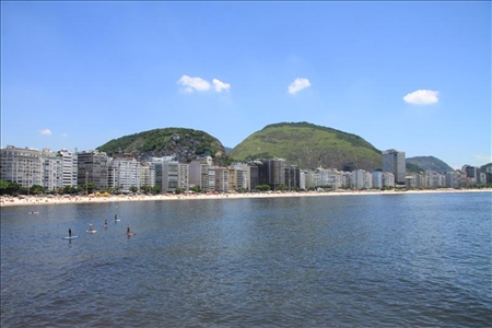 Blick auf die Copacabana in Rio de Janeiro