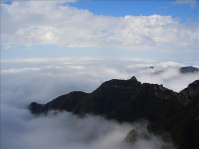 Aussicht über die Wolken von Santa Catarina, Brasilien