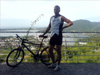 Urlauber mit dem Fahrrad in Brasilien