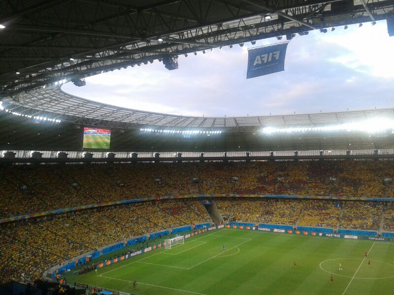 Brasilianischer Leckerbissen für Fußballfans im Dschungel Fußballstadion in Brasilien