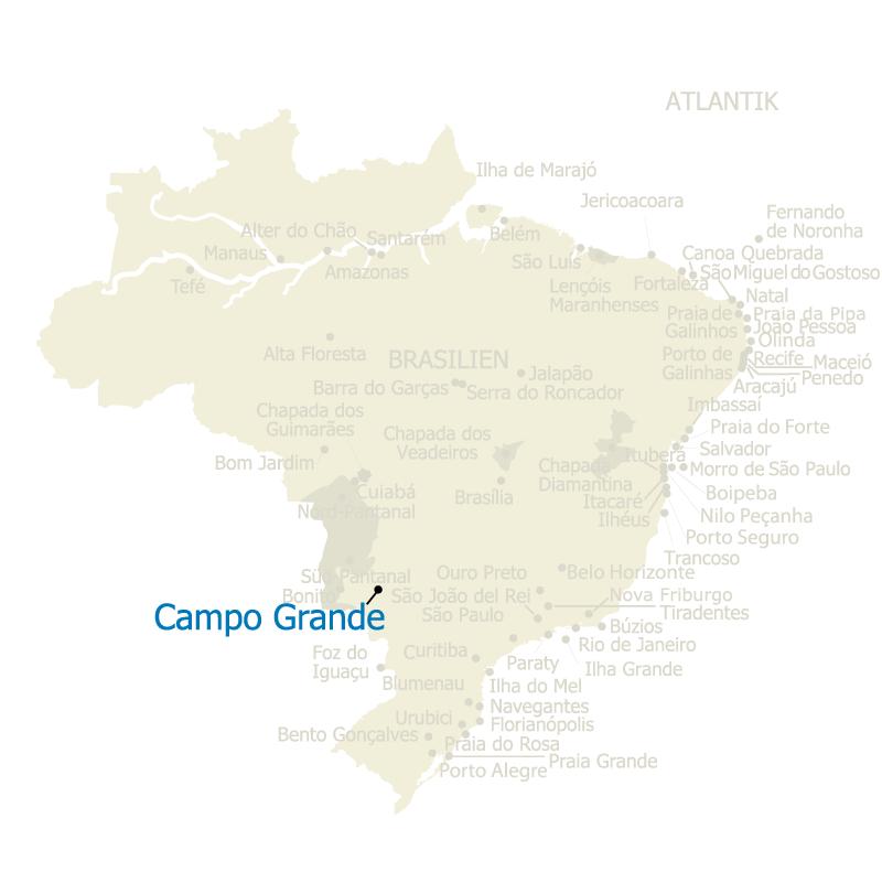 Brasilien Karte Campo Grande