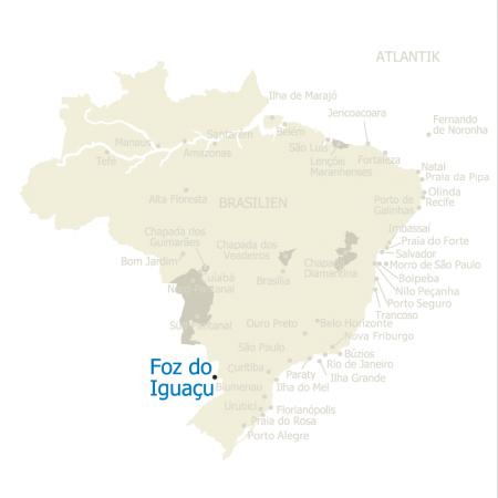 MAP Brasilien Karte Foz do Iguacu