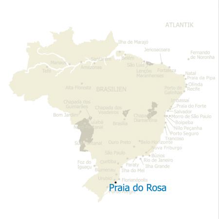 MAP Brasilien Karte Praia do Rosa