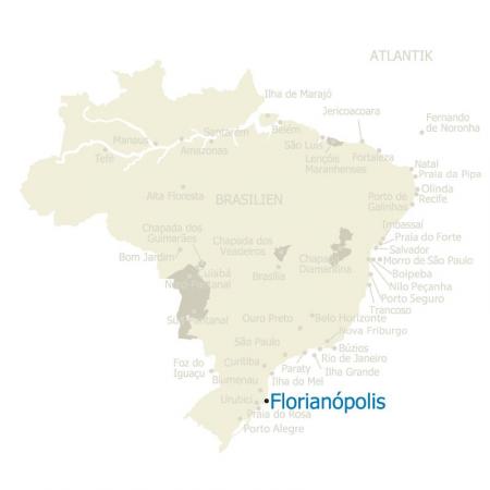 MAP Brasilien Karte Florianopolis