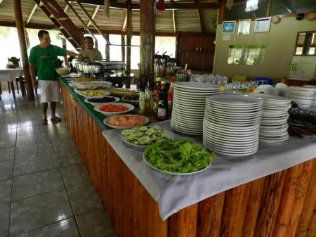 Turtle Lodge: Restaurant mit umfangreichem Buffet