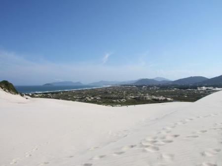 Blick entlang der Ostküste von Florianopolis