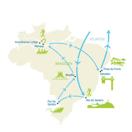 Map Brasilien Deluxe