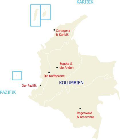 Reisen Sie nach Kolumbien und erleben Sie das facettenreiche Angebot an unterschiedlichen Regionen 