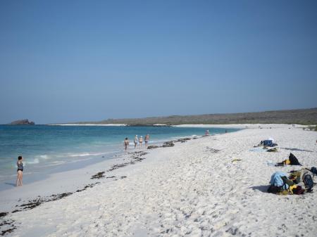 Reisen Sie zu den weißen Sandstränden auf den Galapagos Inseln in Ecuador