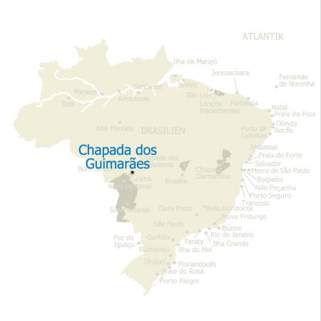 MAP Brasilien Karte Chapada dos Guimaraes