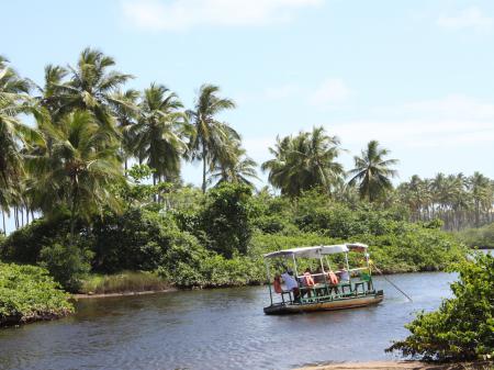 Boot auf demFlusses in Imbassai