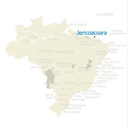 MAP Brasilien Karte Jericoacoara