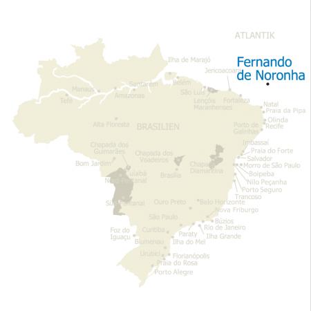 MAP Brasilien Karte Fernando de Noronha