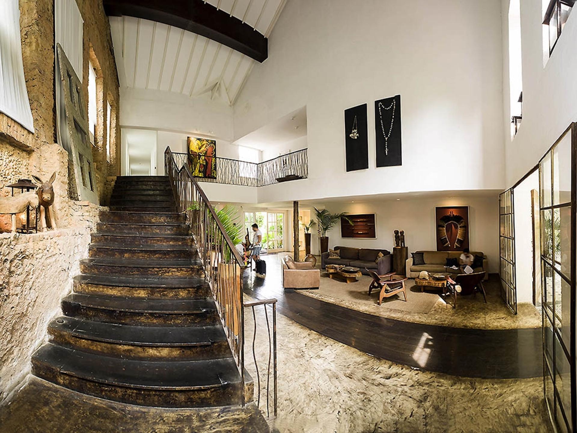 Lobby des Hotel Santa Teresa in Rio de Janeiro, Brasilien