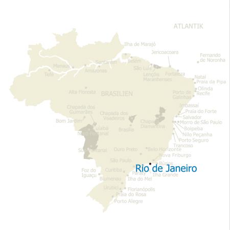 MAP Brasilien Karte Rio de Janeiro