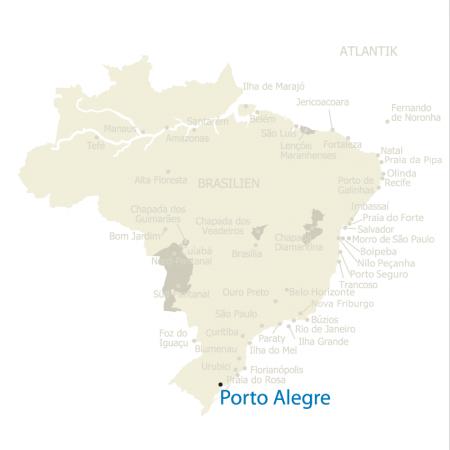 MAP Brasilien Karte Porto Alegre