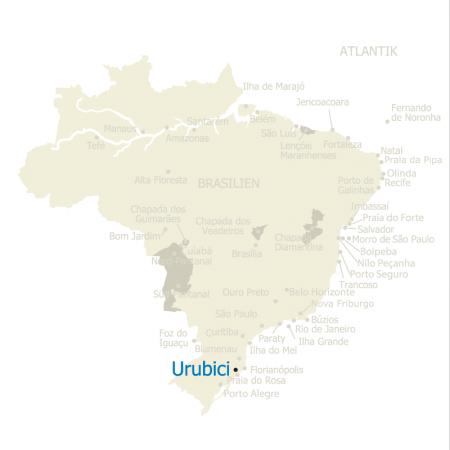 Brasilienkarte mit Urubici