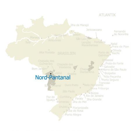 Karte Nord Pantanal Brasilien