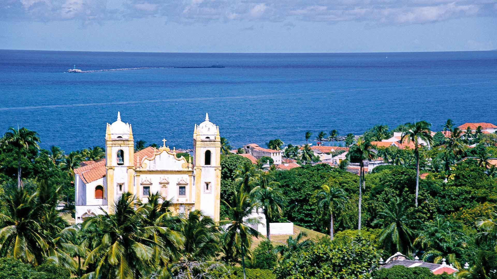 Historische Kirche am Meer in Olinda nahe Recife