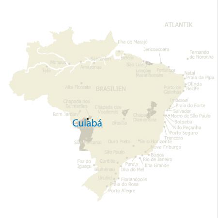 MAP Brasilien Karte Cuiaba