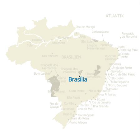 MAP Brasilien Karte Brasilia