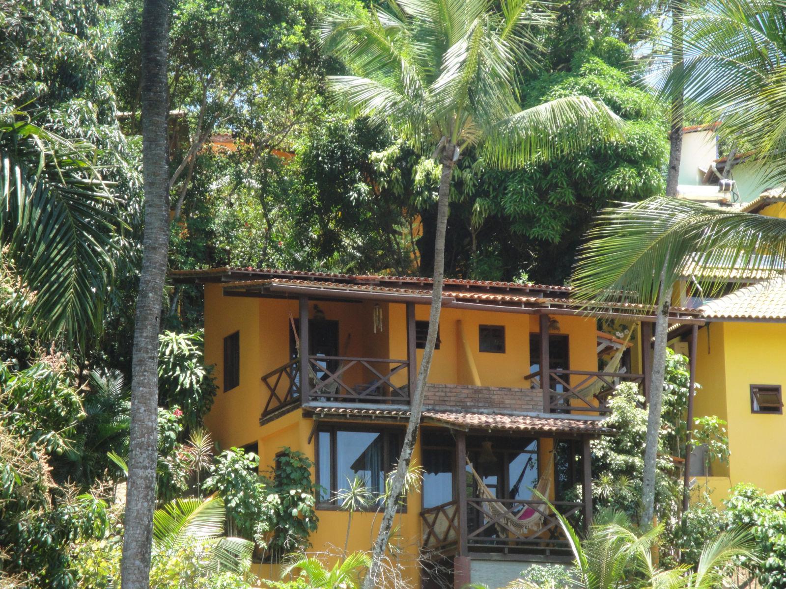 Blick auf die Pousada Aquarela in Morro de Sao Paulo, Bahia