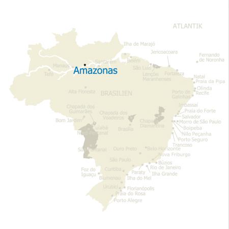 Amazonas Karte Brasilien