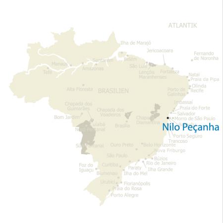MAP Brasilien Karte Nilo Pecanha