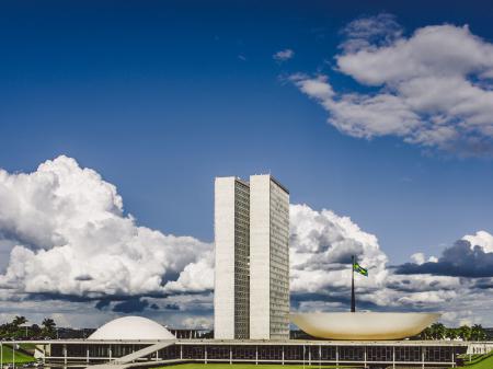 Das Gebäude des Nationalkongress in Brasilia