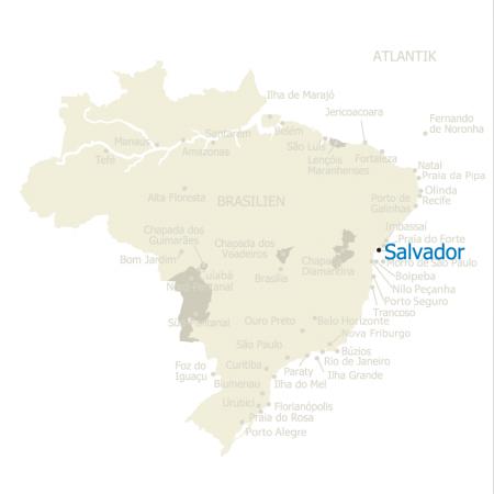 Brasilienkarte mit Salvador