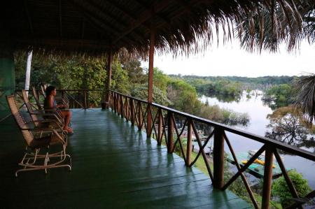 Ausblick aus der Tupana Lodge Amazonas