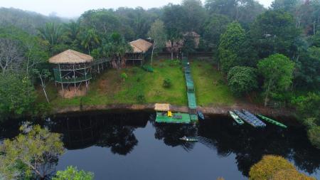 Amazon Tupana Lodge von oben fotografiert