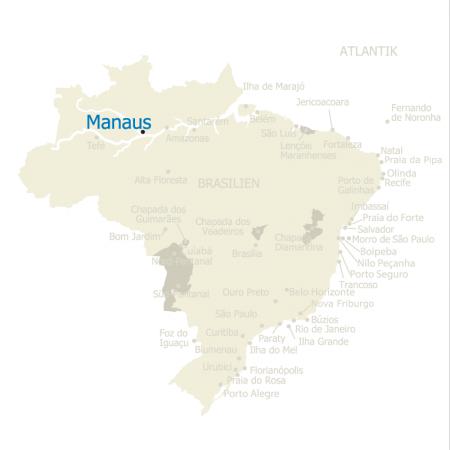MAP Brasilien Karte Manaus