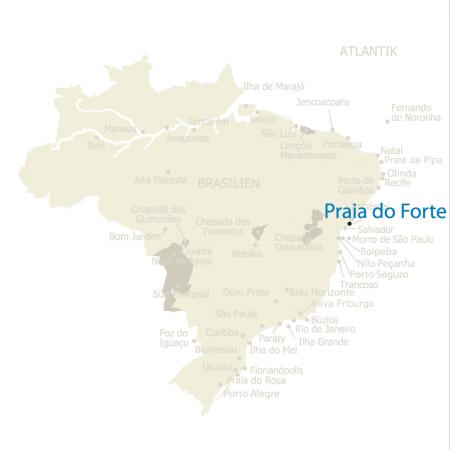 MAP Brasilien Karte Praia do Forte