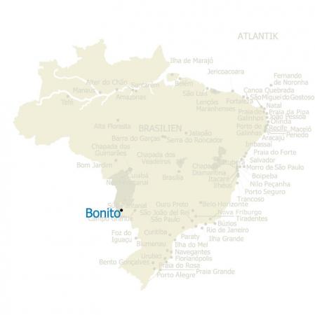 MAP Brasilien Karte Süd-Pantanal