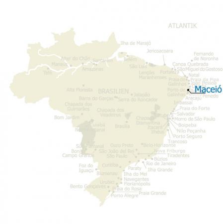 MAP Brasilien Karte Maceio