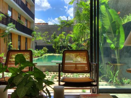 Hotel Villa Amazonia Innengarten mit Pool