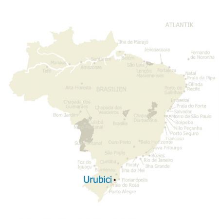 MAP Brasilien Karte mit Urubici