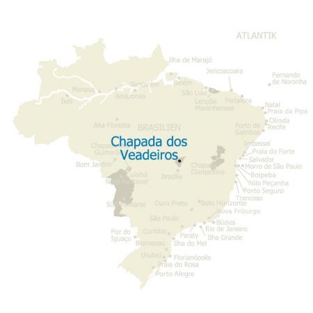 Brasilien Karte Chapada dos Veadeiros