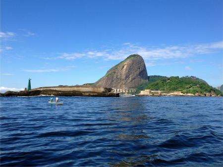 Bootsfahrt Guanabara Bucht Blick auf Festung Lage und Zuckerhut