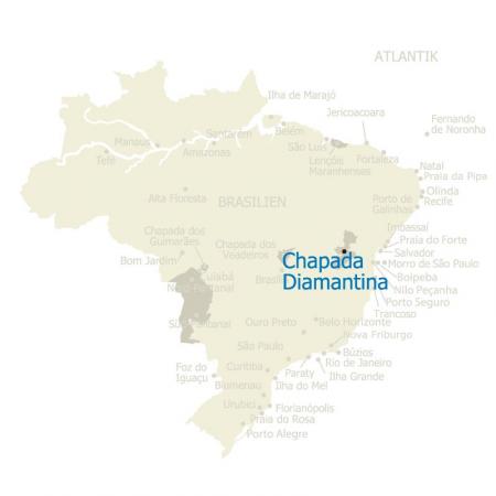 MAP Brasilien Karte Chapada Diamantina
