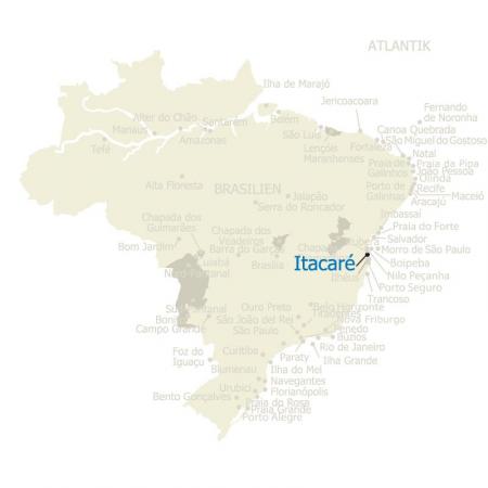 MAP Brasilien Karte Itacare