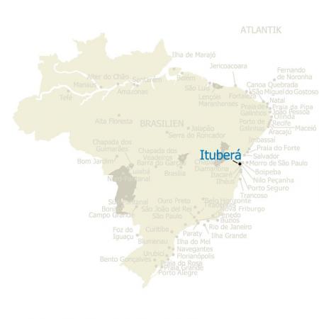 MAP Brasilien Karte Itubera