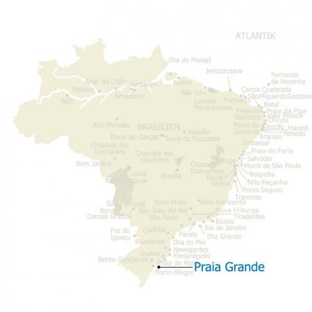 MAP Praia Grande Brasilien Karte