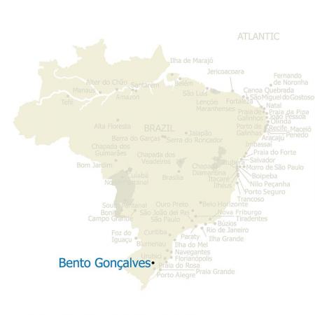 Karte von Bento Goncalves und Brasilien